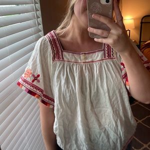 Madewell Embroidered Top